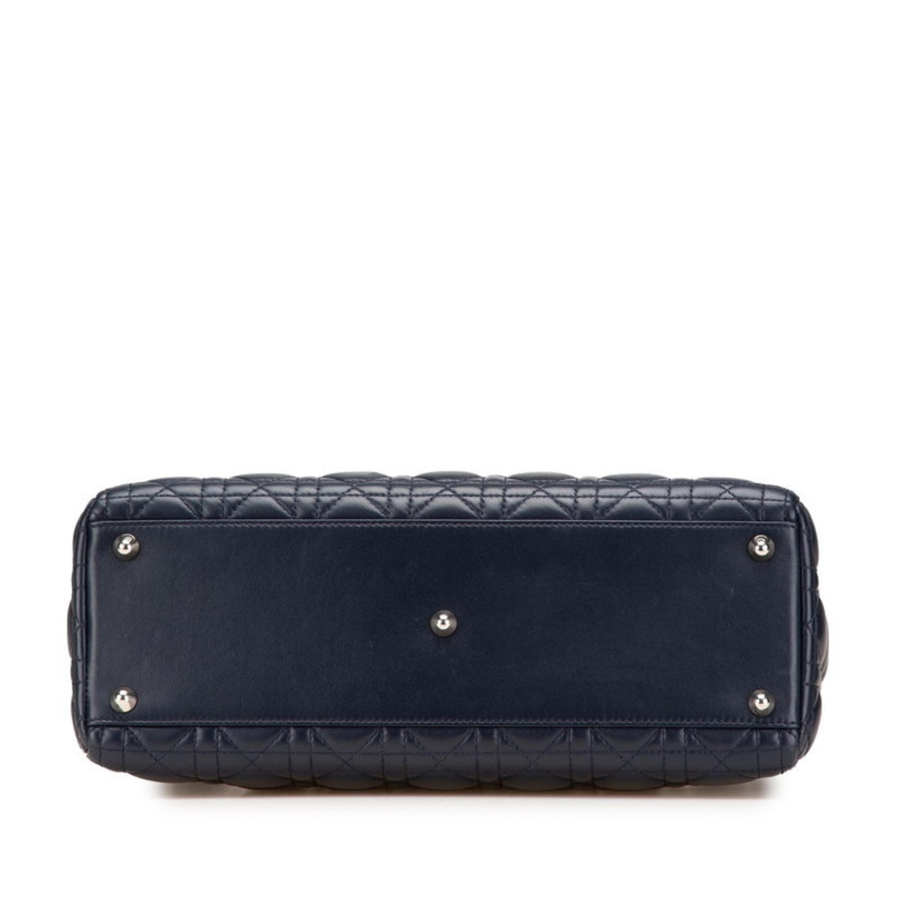 Dior lambskin Navy Blue Bag Shoulder Lady Cannage - Picture 3 of 8
